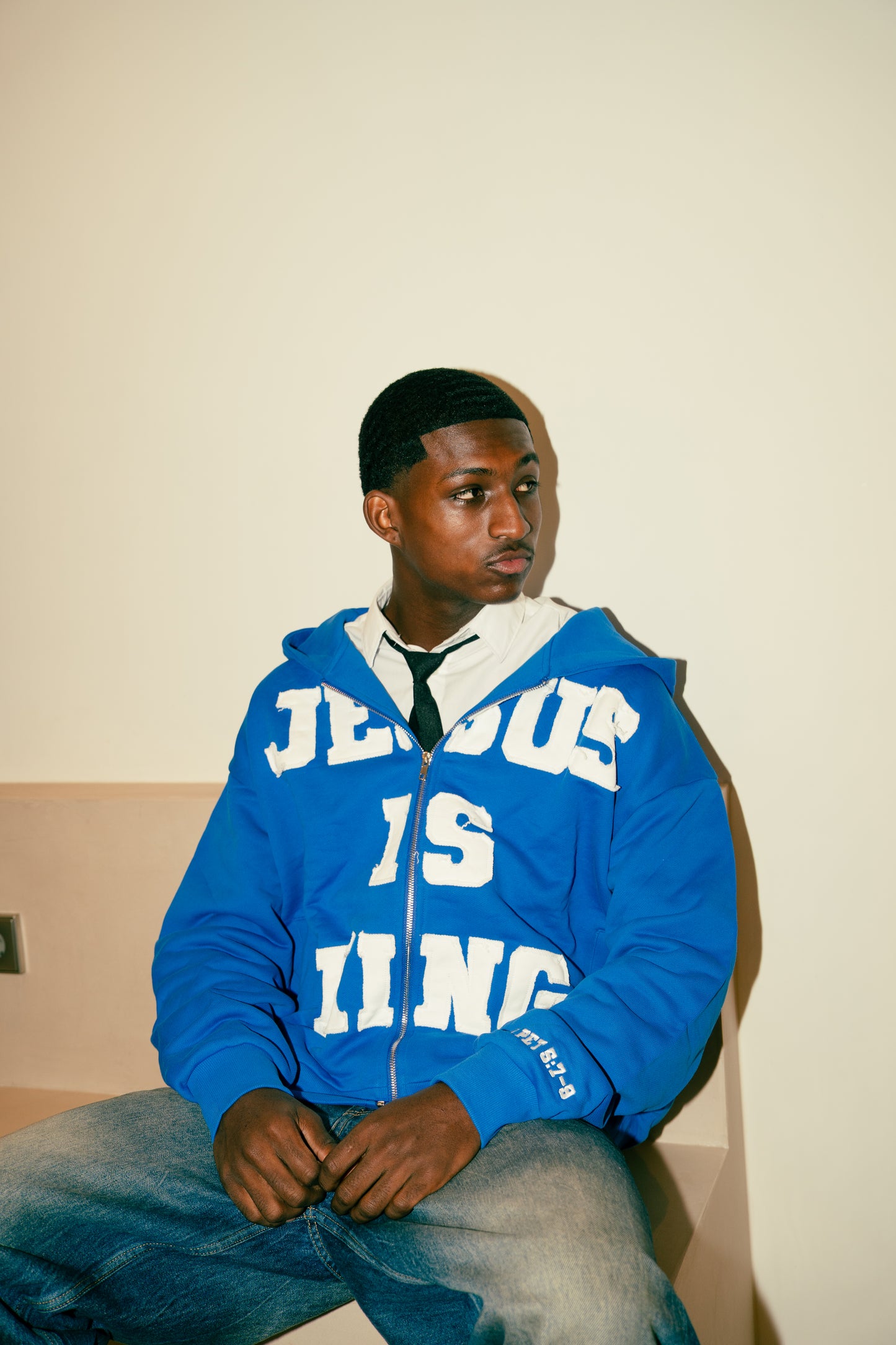 J.I.K Hoodie Zip Blue