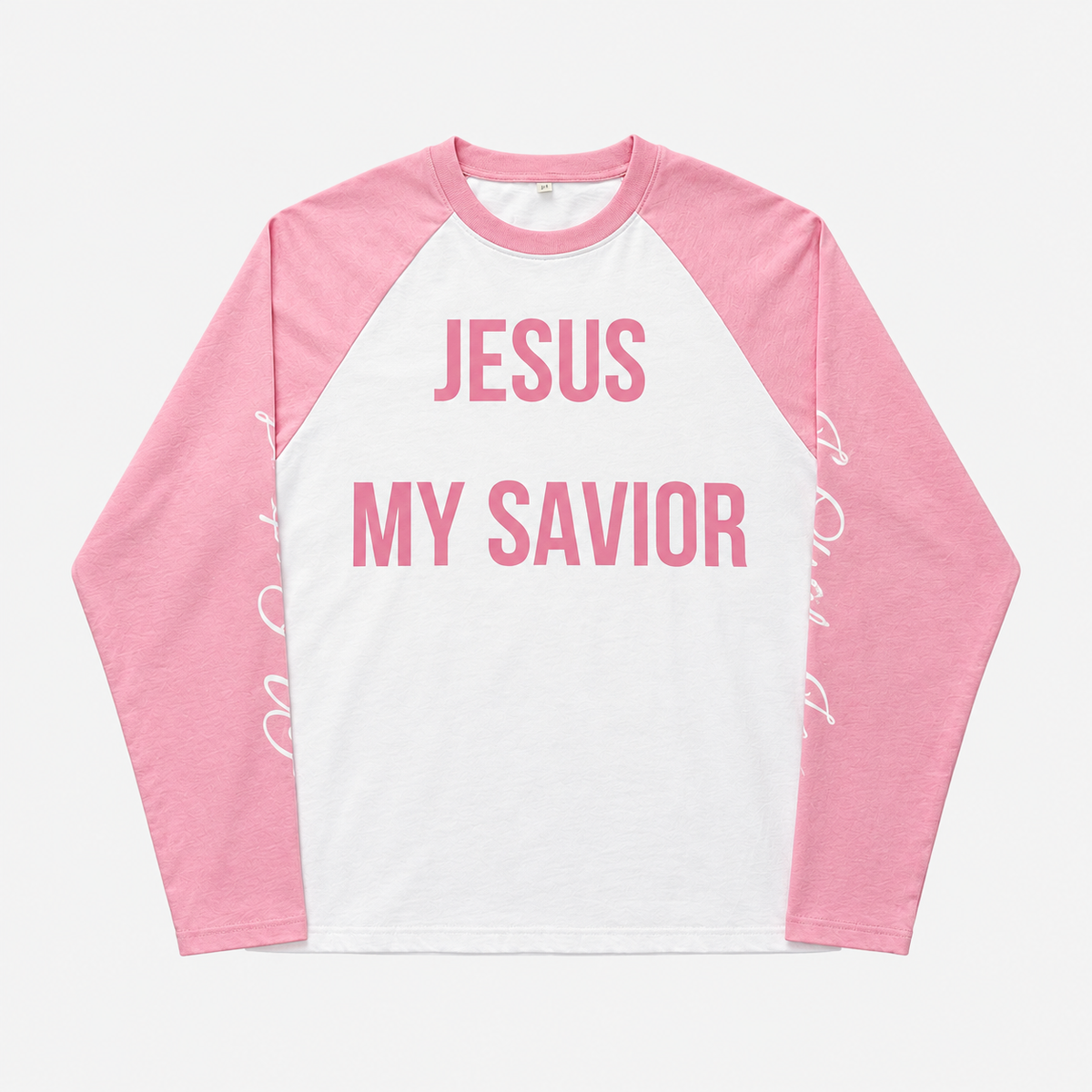 Jesus My Savior Long Sleeve Pink
